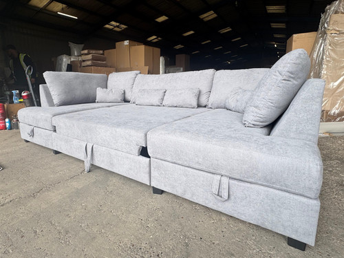Grey fabric shape - shape, bed