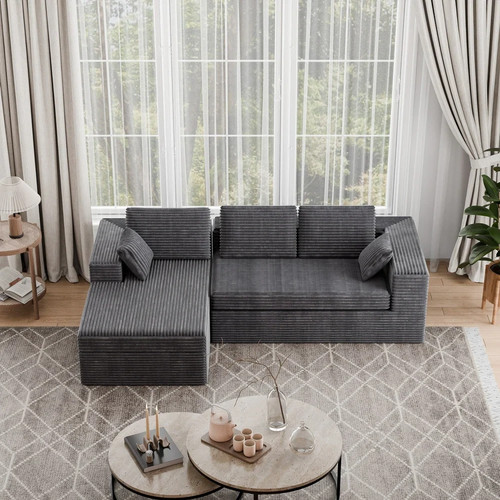 Gray boneless cloud couch - 94",