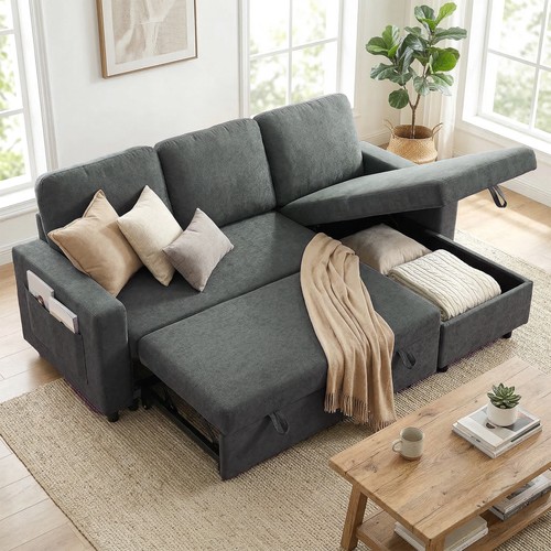 Homcom pull out sofa - homcom, bed