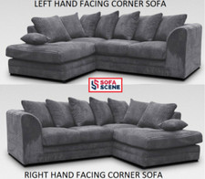 Jumbo Cord Corner Sofa Suite
