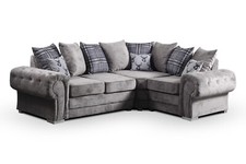 Verona Corner Sofa Grey Fabric