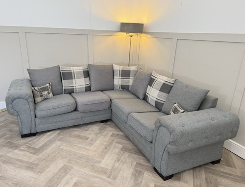 Grey fabric shape corner - grey, l-shape